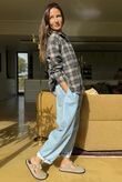 Patrick Plaid Brushed Cotton Shirt Grey